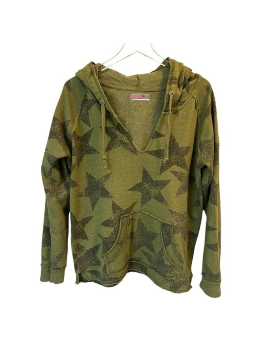 Dari | Green Star Print Hoodie Size L